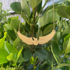 Statement Tiki necklace by Tania Tupu and available at Aloha Friday Gallery, Titahi Bay Beach Shops