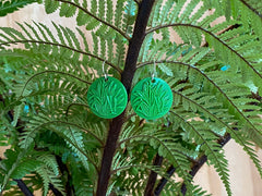 Harekeke NZ Flax Handmade Earrings with sterling silver hooks by NZ Jewellery Designer Tania Tupu