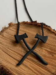 A special unique piece for your collection. A replica of the Pioneer Military badge inspired by Tania Tupu's collection of NZ military badges.  Replicated from an original Pioneer Badge and translated into a pendant. The axe crossed badge- pioneer or sapper who performs a variety of military engineering duties, bridge-building, laying and cleaning minefields, building roads, airfields, and digging tunnels and trenches.  They also trained to serve as infantry personnel in defensive and offensive operations.