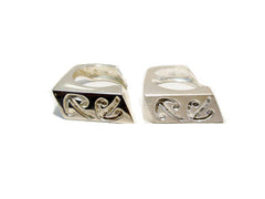 Angled Frangipani Ring - NZ-Designer-Jewellery, Tania Tupu - Tania-Tupu